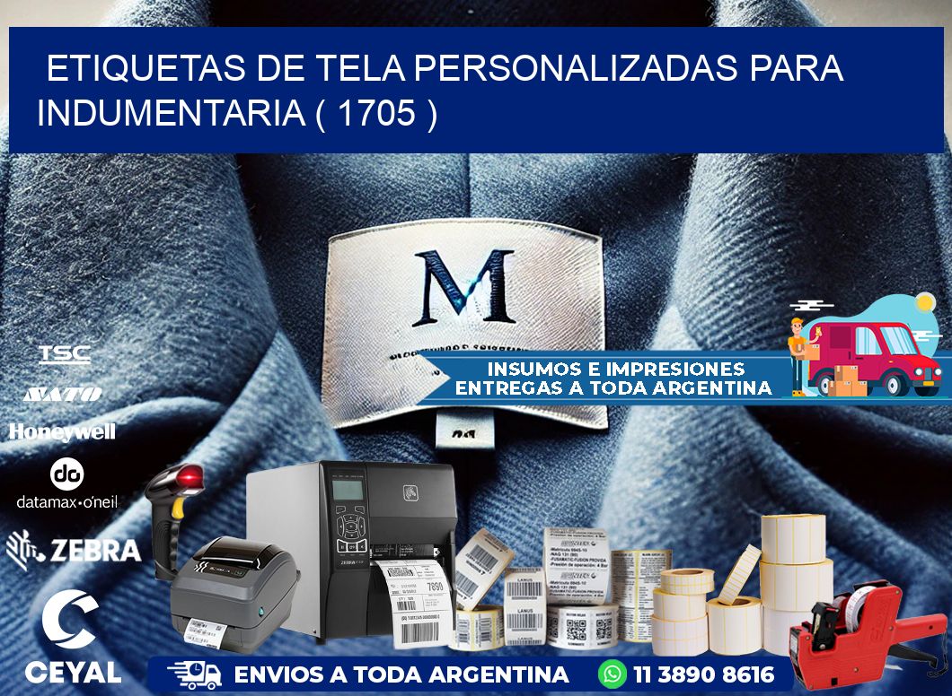 ETIQUETAS DE TELA PERSONALIZADAS PARA INDUMENTARIA ( 1705 )