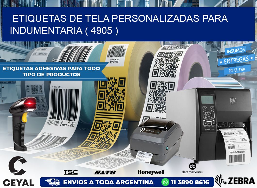 ETIQUETAS DE TELA PERSONALIZADAS PARA INDUMENTARIA ( 4905 )