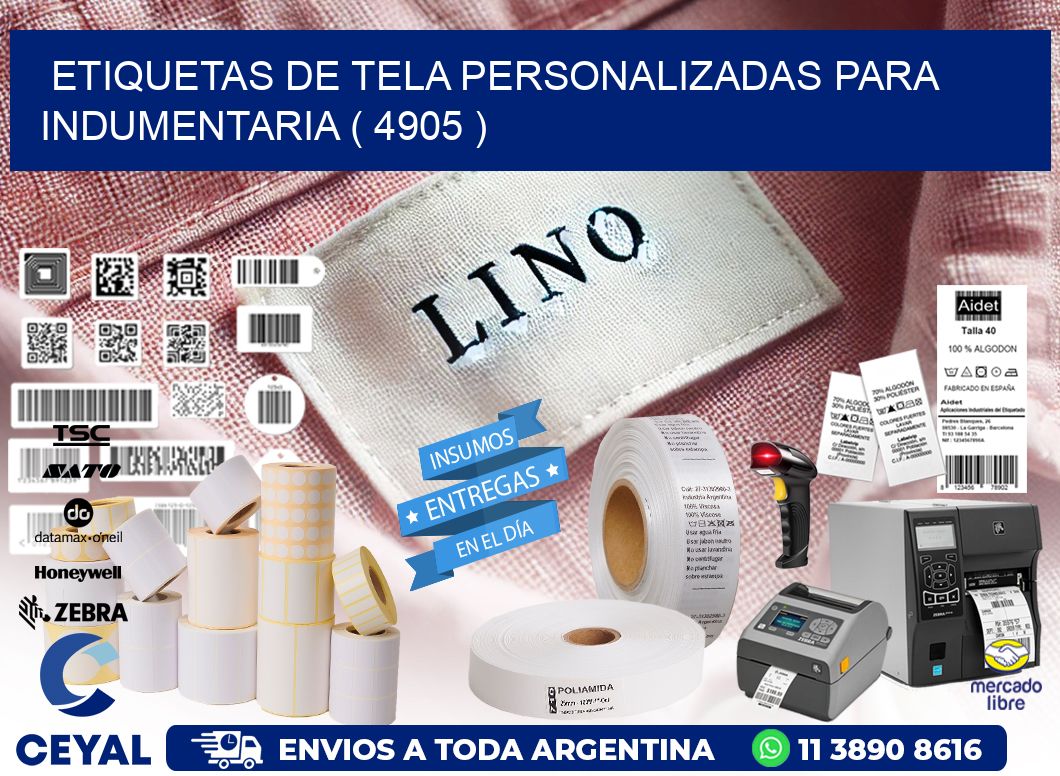 ETIQUETAS DE TELA PERSONALIZADAS PARA INDUMENTARIA ( 4905 )