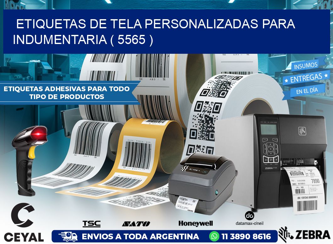 ETIQUETAS DE TELA PERSONALIZADAS PARA INDUMENTARIA ( 5565 )