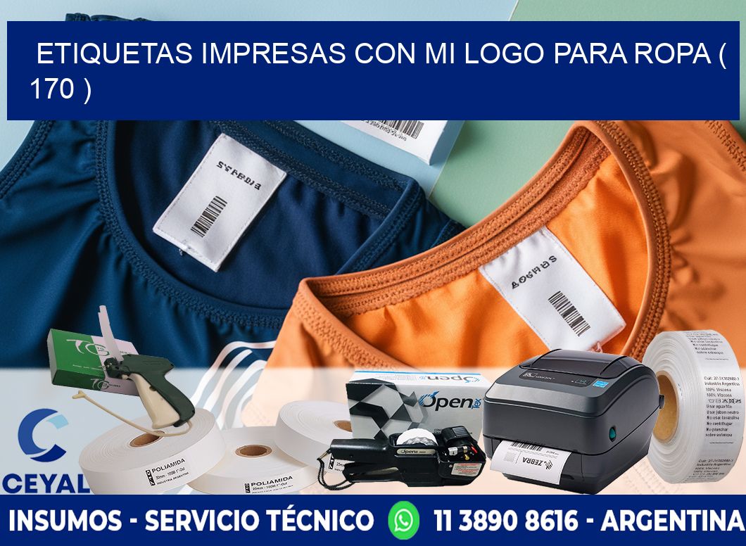 ETIQUETAS IMPRESAS CON MI LOGO PARA ROPA ( 170 )