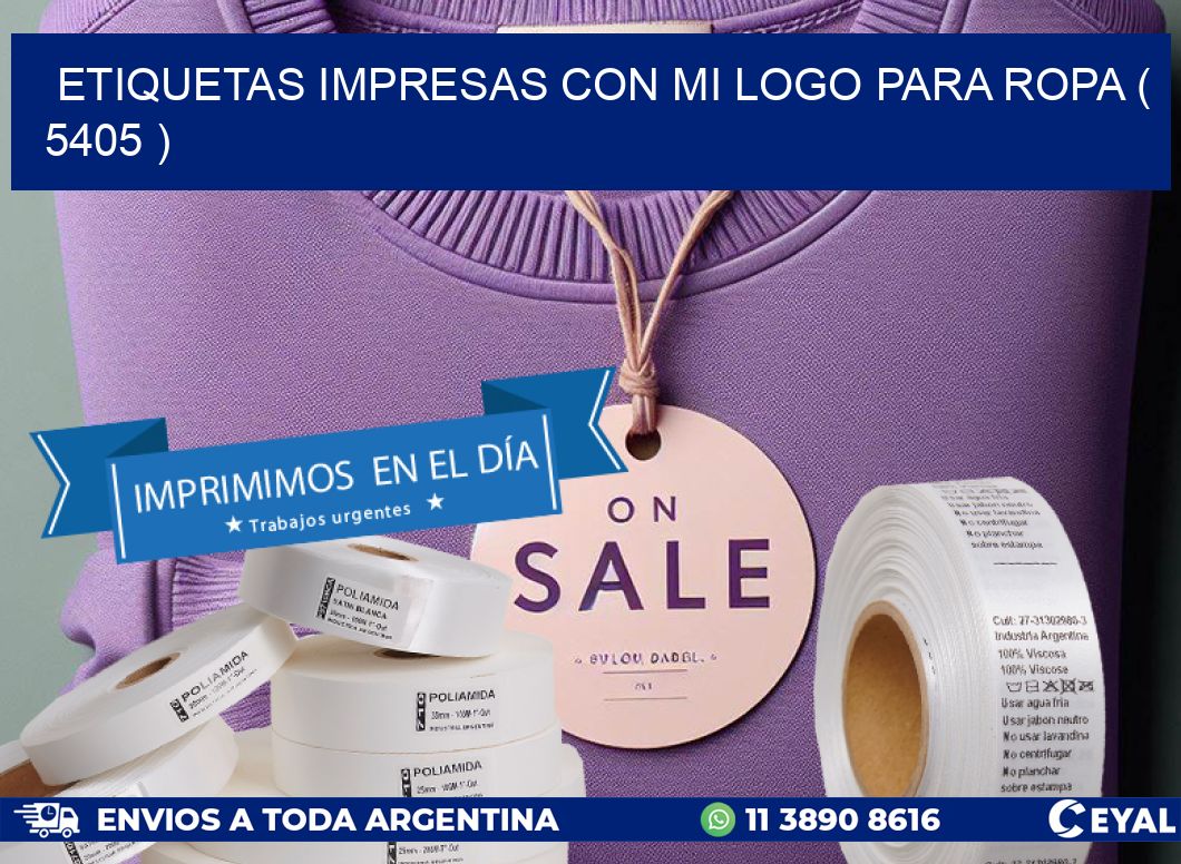 ETIQUETAS IMPRESAS CON MI LOGO PARA ROPA ( 5405 )