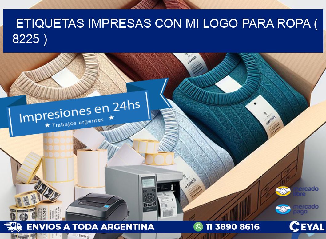 ETIQUETAS IMPRESAS CON MI LOGO PARA ROPA ( 8225 )