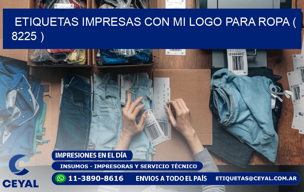 ETIQUETAS IMPRESAS CON MI LOGO PARA ROPA ( 8225 )