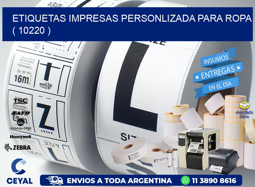 ETIQUETAS IMPRESAS PERSONLIZADA PARA ROPA   ( 10220 )