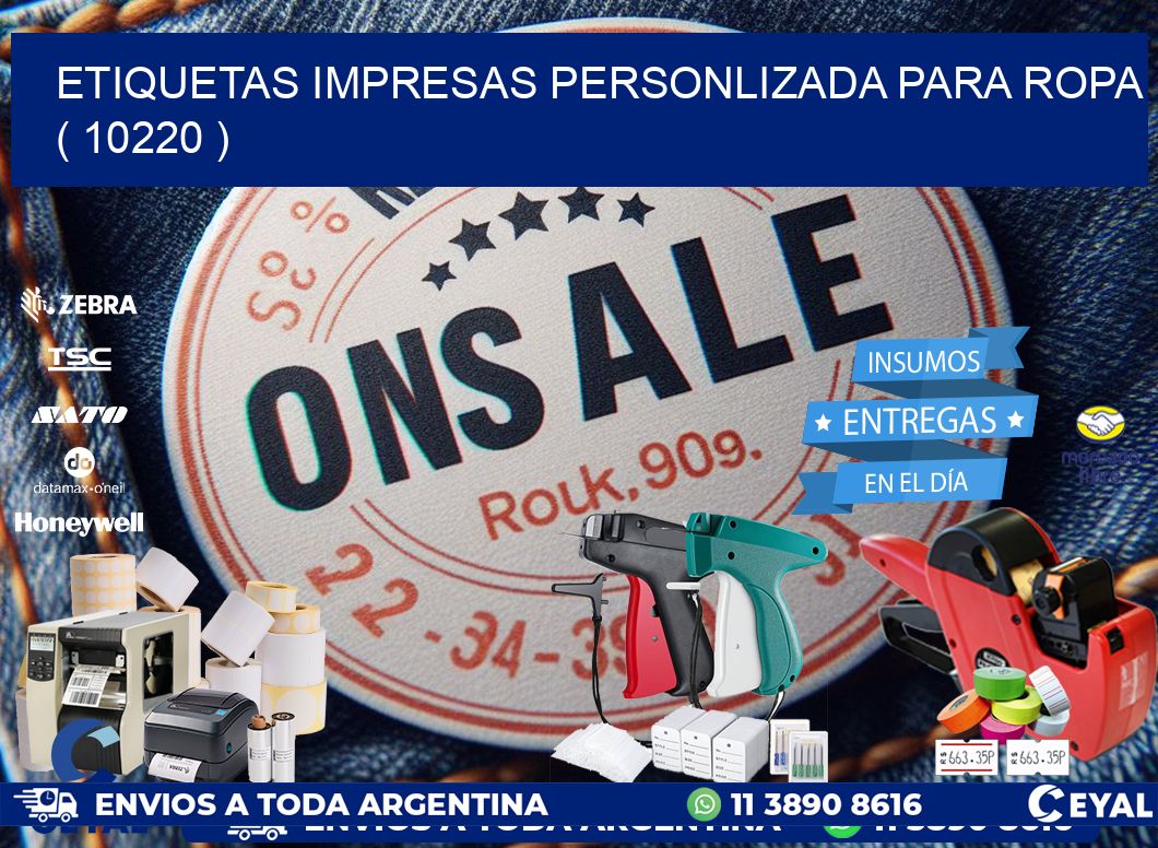ETIQUETAS IMPRESAS PERSONLIZADA PARA ROPA   ( 10220 )