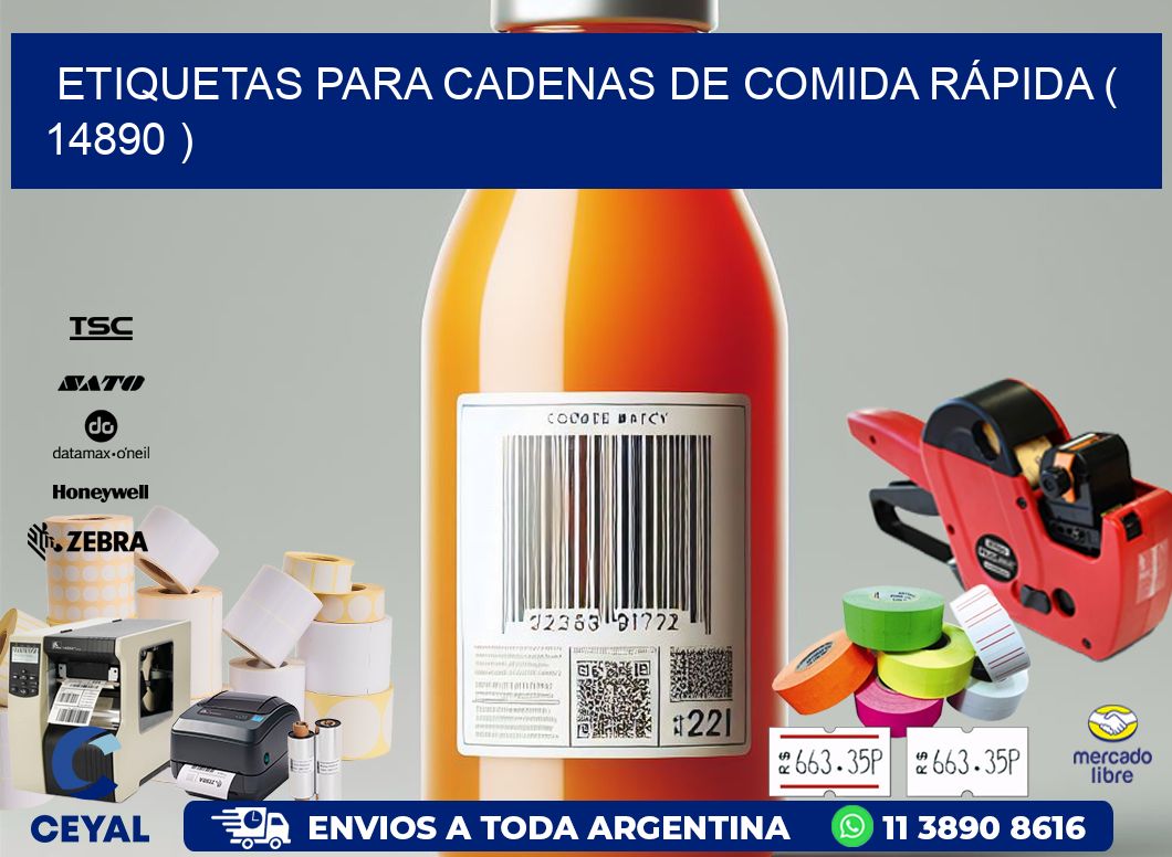 ETIQUETAS PARA CADENAS DE COMIDA RÁPIDA ( 14890 )
