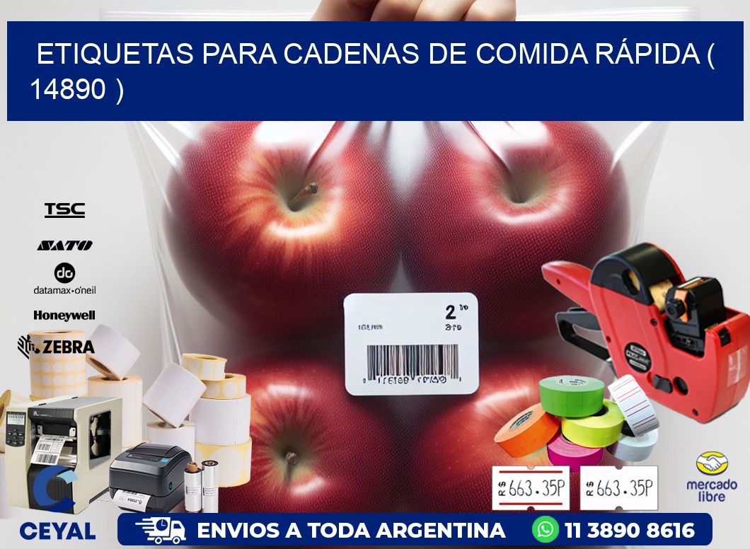 ETIQUETAS PARA CADENAS DE COMIDA RÁPIDA ( 14890 )