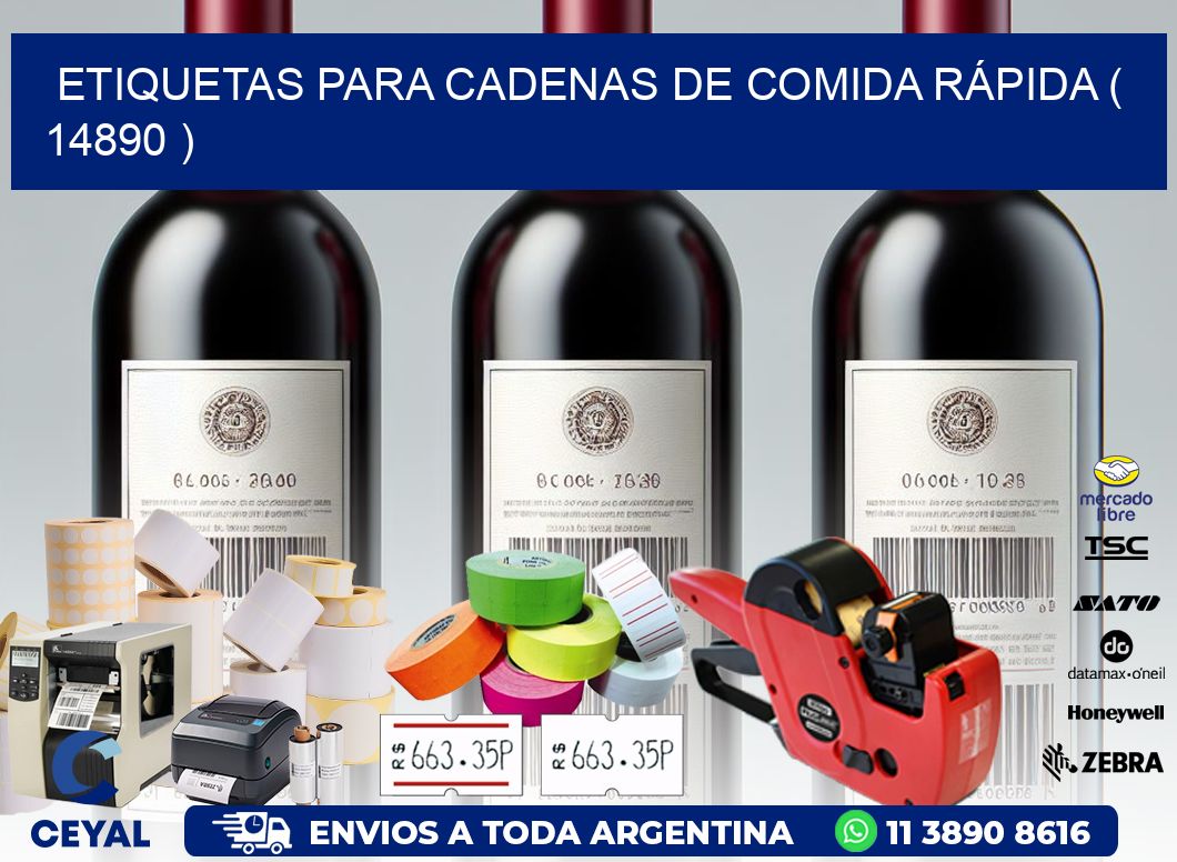 ETIQUETAS PARA CADENAS DE COMIDA RÁPIDA ( 14890 )