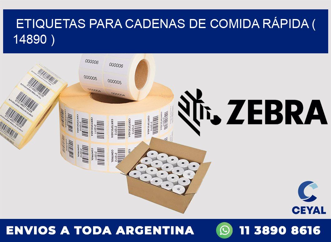 ETIQUETAS PARA CADENAS DE COMIDA RÁPIDA ( 14890 )