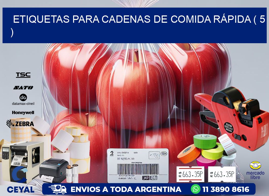 ETIQUETAS PARA CADENAS DE COMIDA RÁPIDA ( 5 )
