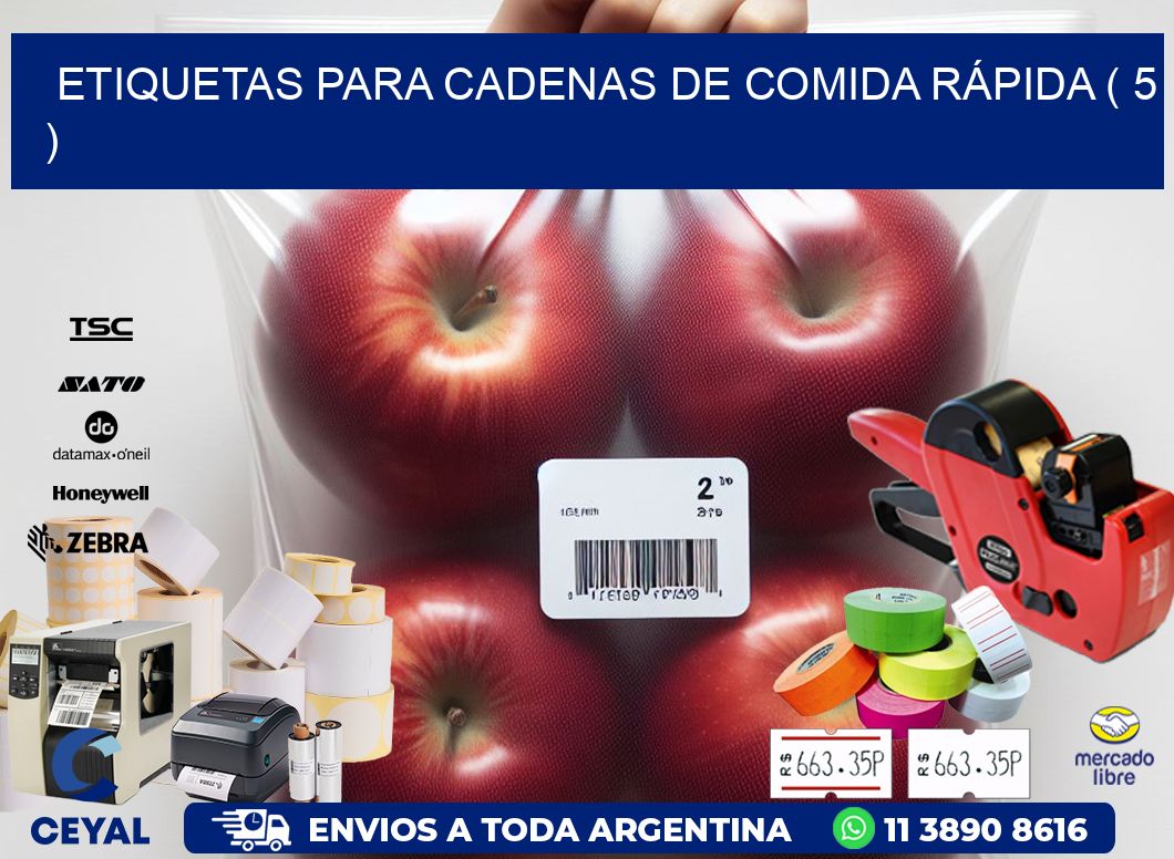 ETIQUETAS PARA CADENAS DE COMIDA RÁPIDA ( 5 )