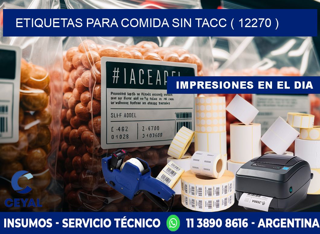 ETIQUETAS PARA COMIDA SIN TACC ( 12270 )
