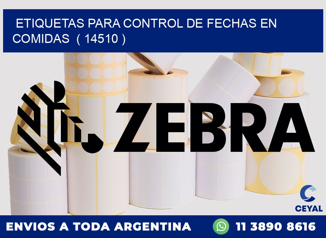 ETIQUETAS PARA CONTROL DE FECHAS EN COMIDAS ( 14510 )