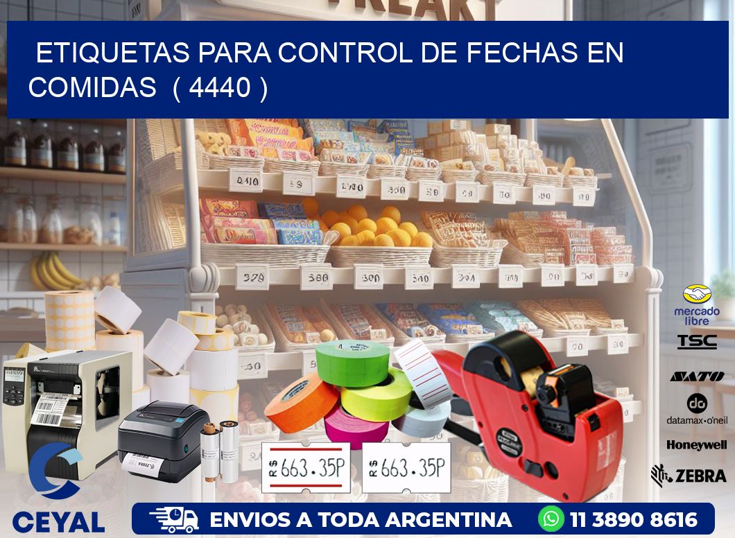 ETIQUETAS PARA CONTROL DE FECHAS EN COMIDAS  ( 4440 )