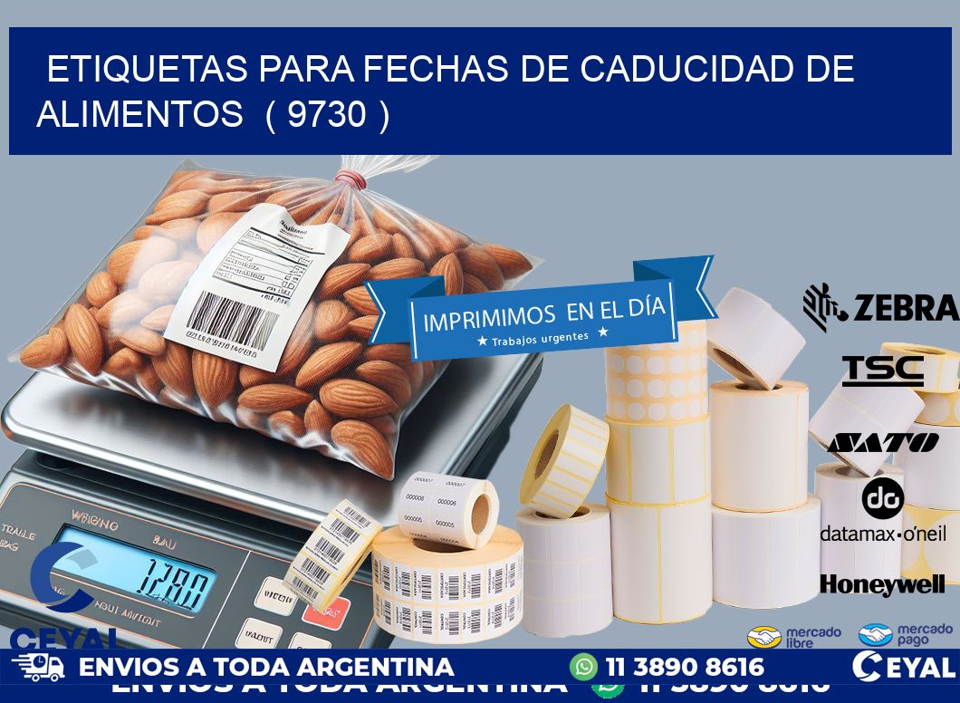 ETIQUETAS PARA FECHAS DE CADUCIDAD DE ALIMENTOS  ( 9730 )