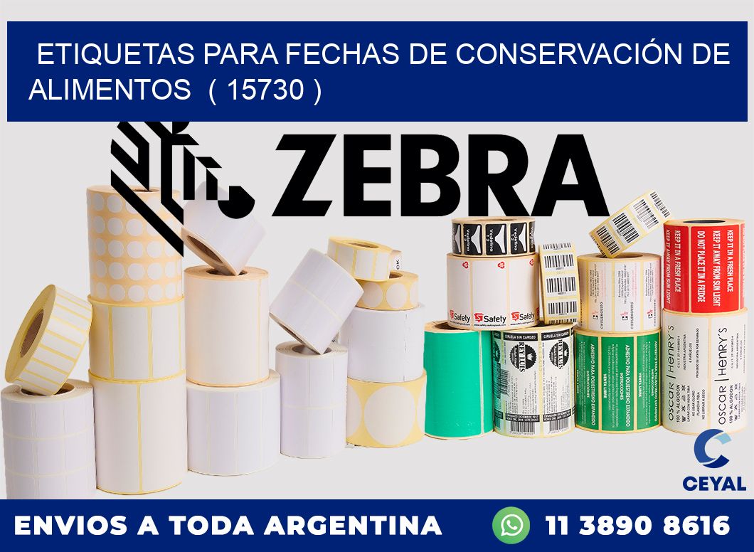 ETIQUETAS PARA FECHAS DE CONSERVACIÓN DE ALIMENTOS  ( 15730 )
