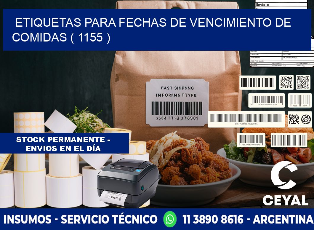 ETIQUETAS PARA FECHAS DE VENCIMIENTO DE COMIDAS ( 1155 )