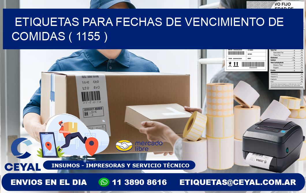 ETIQUETAS PARA FECHAS DE VENCIMIENTO DE COMIDAS ( 1155 )