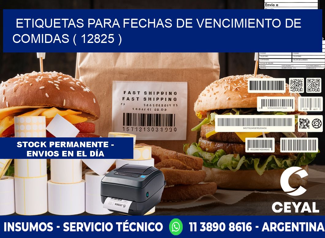ETIQUETAS PARA FECHAS DE VENCIMIENTO DE COMIDAS ( 12825 )