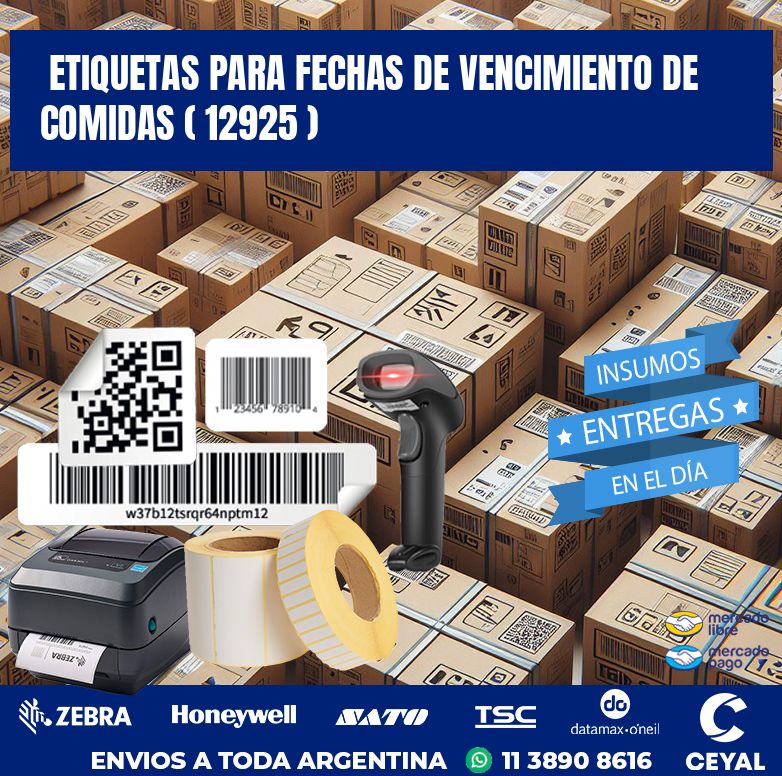 ETIQUETAS PARA FECHAS DE VENCIMIENTO DE COMIDAS ( 12925 )