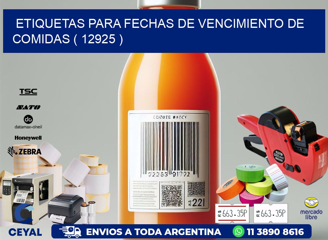 ETIQUETAS PARA FECHAS DE VENCIMIENTO DE COMIDAS ( 12925 )