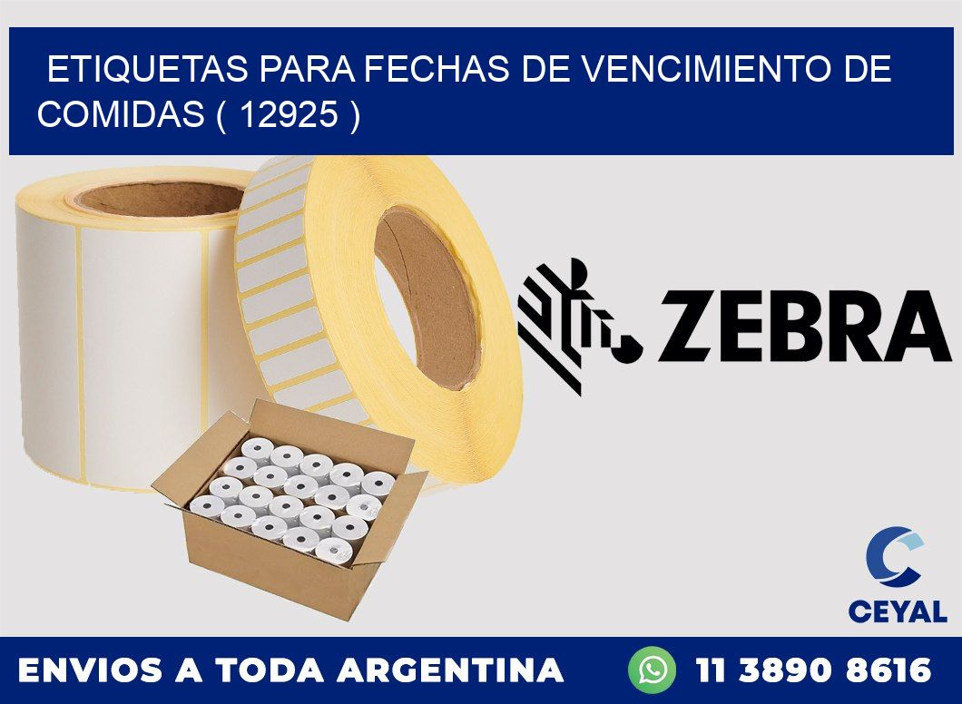 ETIQUETAS PARA FECHAS DE VENCIMIENTO DE COMIDAS ( 12925 )