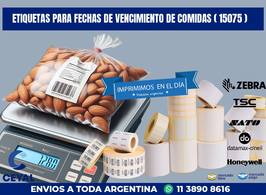 ETIQUETAS PARA FECHAS DE VENCIMIENTO DE COMIDAS ( 15075 )