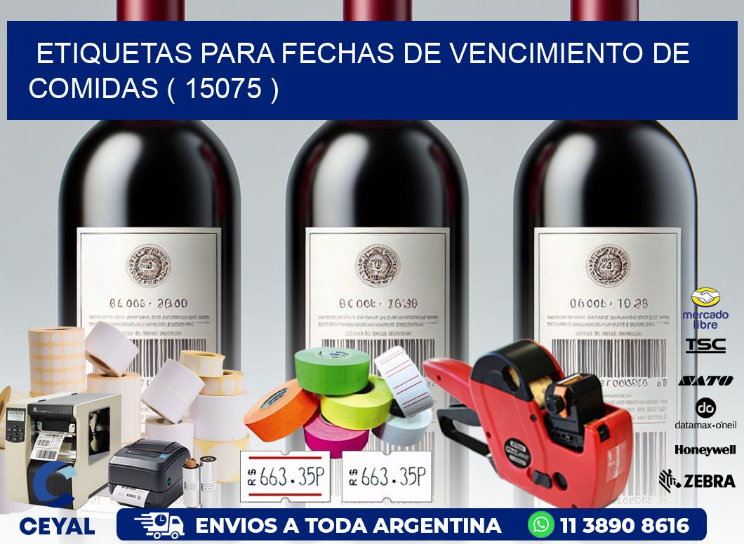 ETIQUETAS PARA FECHAS DE VENCIMIENTO DE COMIDAS ( 15075 )