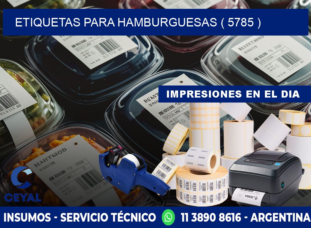 ETIQUETAS PARA HAMBURGUESAS ( 5785 )