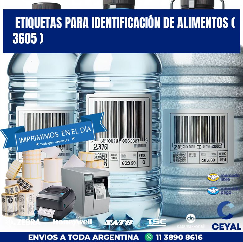 ETIQUETAS PARA IDENTIFICACIÓN DE ALIMENTOS ( 3605 )