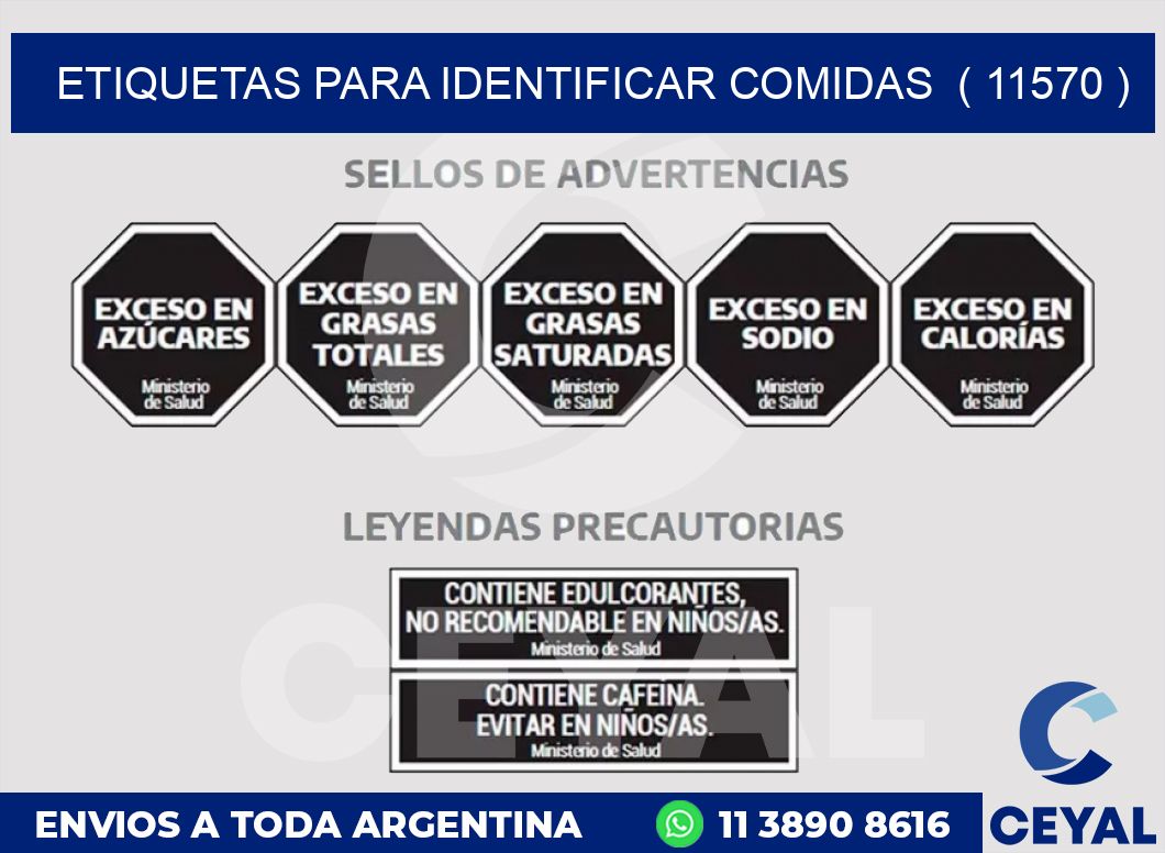ETIQUETAS PARA IDENTIFICAR COMIDAS  ( 11570 )