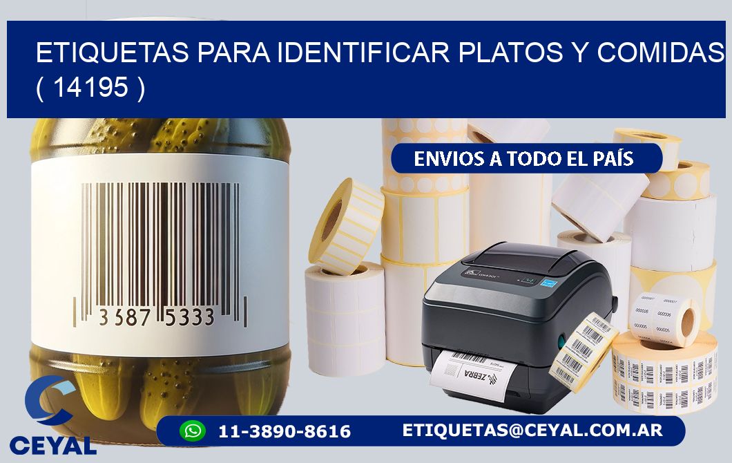ETIQUETAS PARA IDENTIFICAR PLATOS Y COMIDAS ( 14195 )