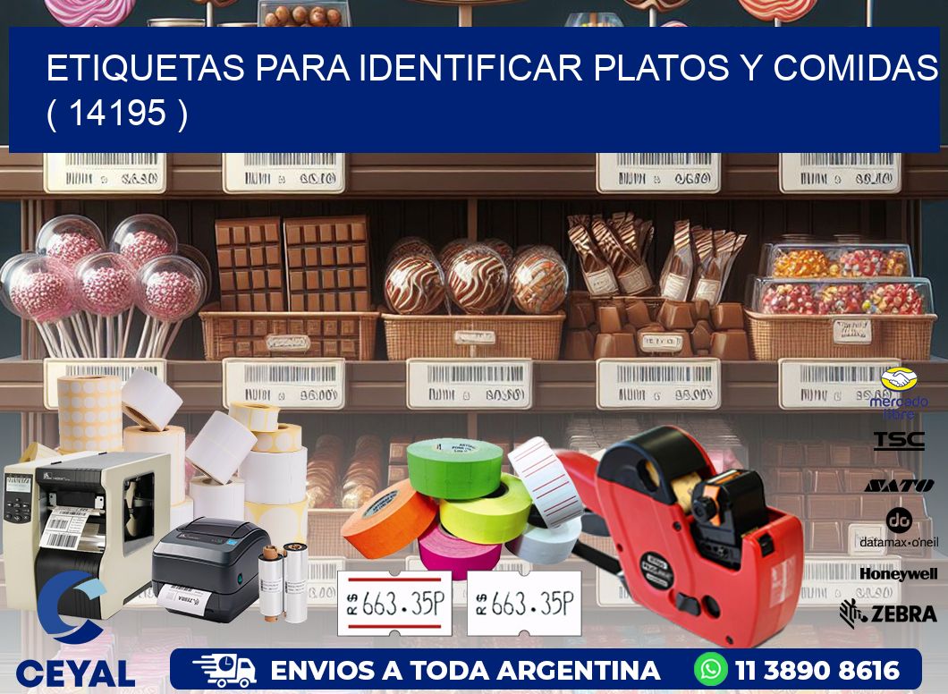 ETIQUETAS PARA IDENTIFICAR PLATOS Y COMIDAS ( 14195 )