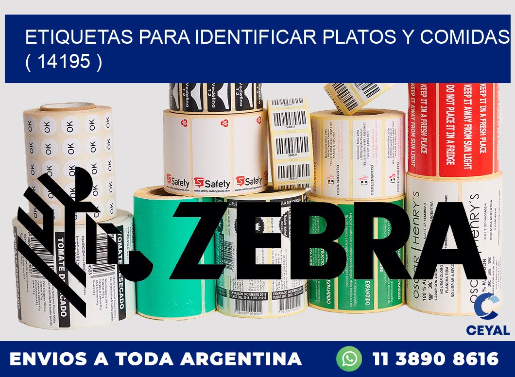 ETIQUETAS PARA IDENTIFICAR PLATOS Y COMIDAS ( 14195 )
