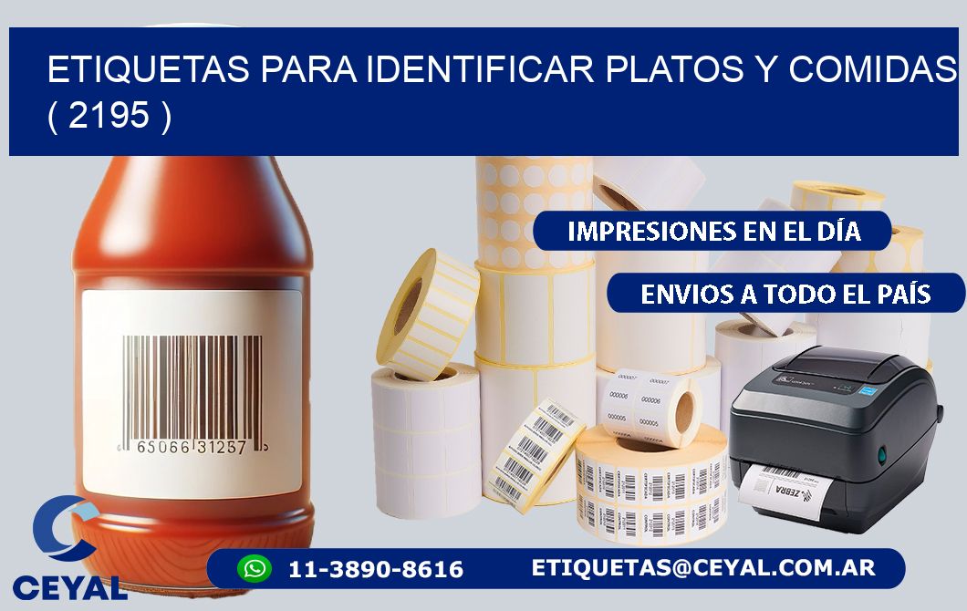 ETIQUETAS PARA IDENTIFICAR PLATOS Y COMIDAS ( 2195 )