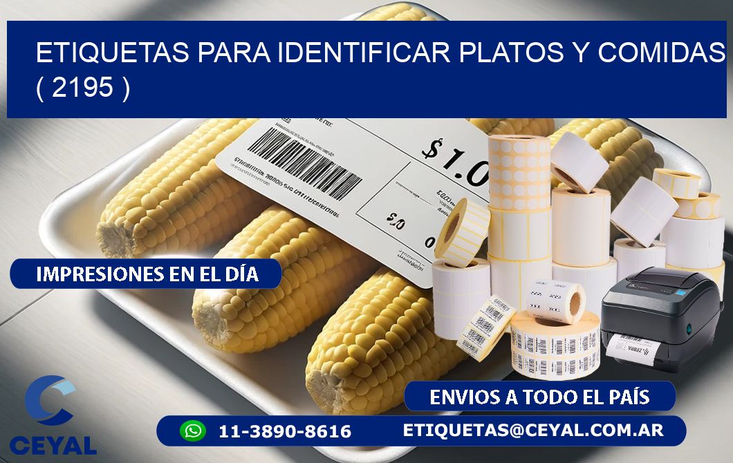 ETIQUETAS PARA IDENTIFICAR PLATOS Y COMIDAS ( 2195 )
