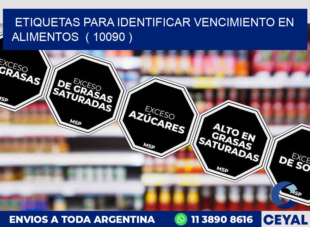 ETIQUETAS PARA IDENTIFICAR VENCIMIENTO EN ALIMENTOS  ( 10090 )
