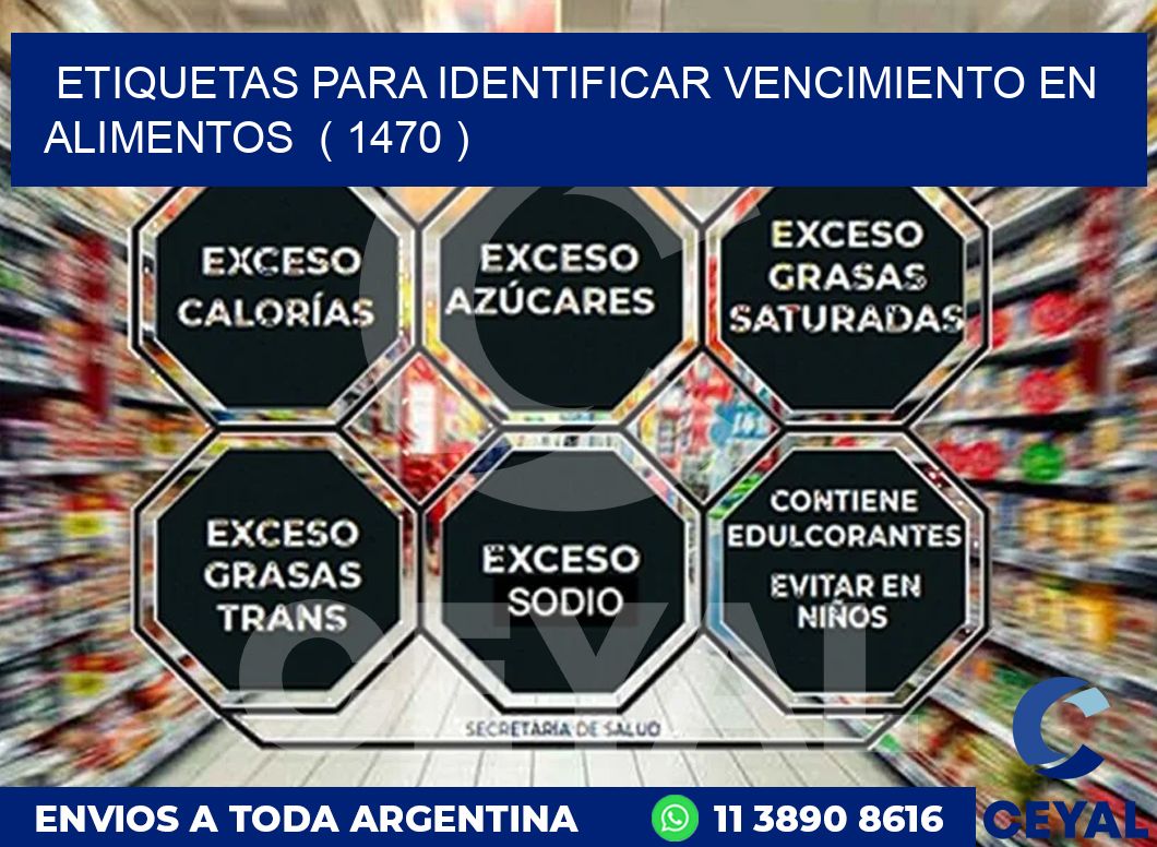 ETIQUETAS PARA IDENTIFICAR VENCIMIENTO EN ALIMENTOS ( 1470 )