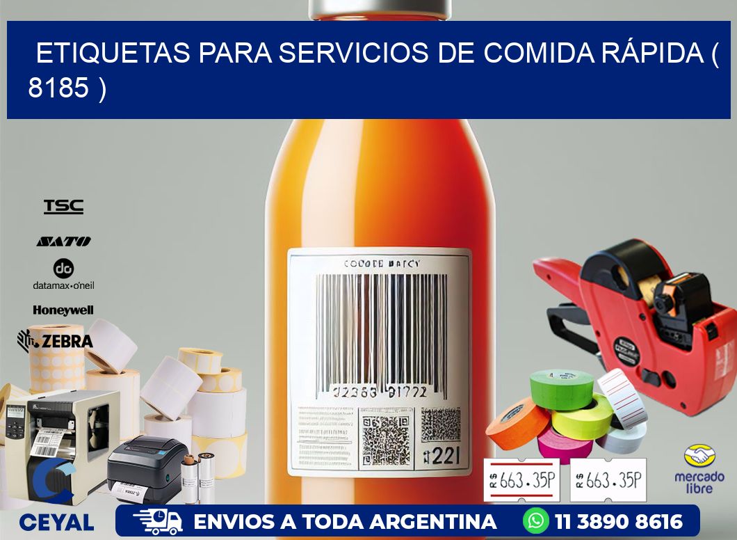 ETIQUETAS PARA SERVICIOS DE COMIDA RÁPIDA ( 8185 )