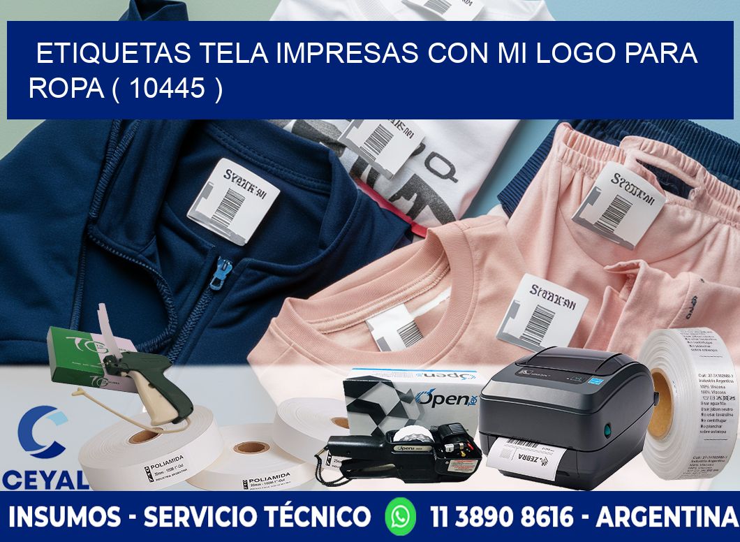 ETIQUETAS TELA IMPRESAS CON MI LOGO PARA ROPA ( 10445 )