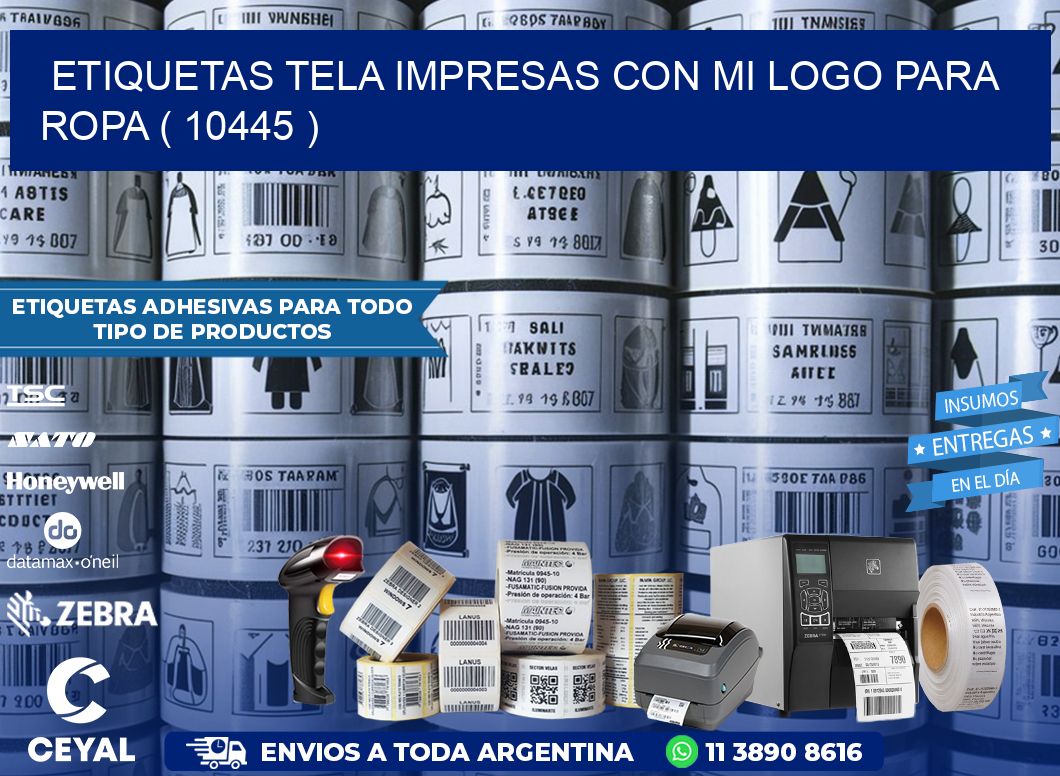 ETIQUETAS TELA IMPRESAS CON MI LOGO PARA ROPA ( 10445 )