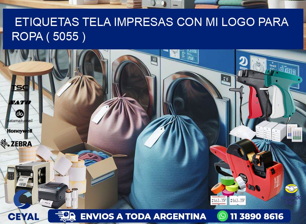 ETIQUETAS TELA IMPRESAS CON MI LOGO PARA ROPA ( 5055 )