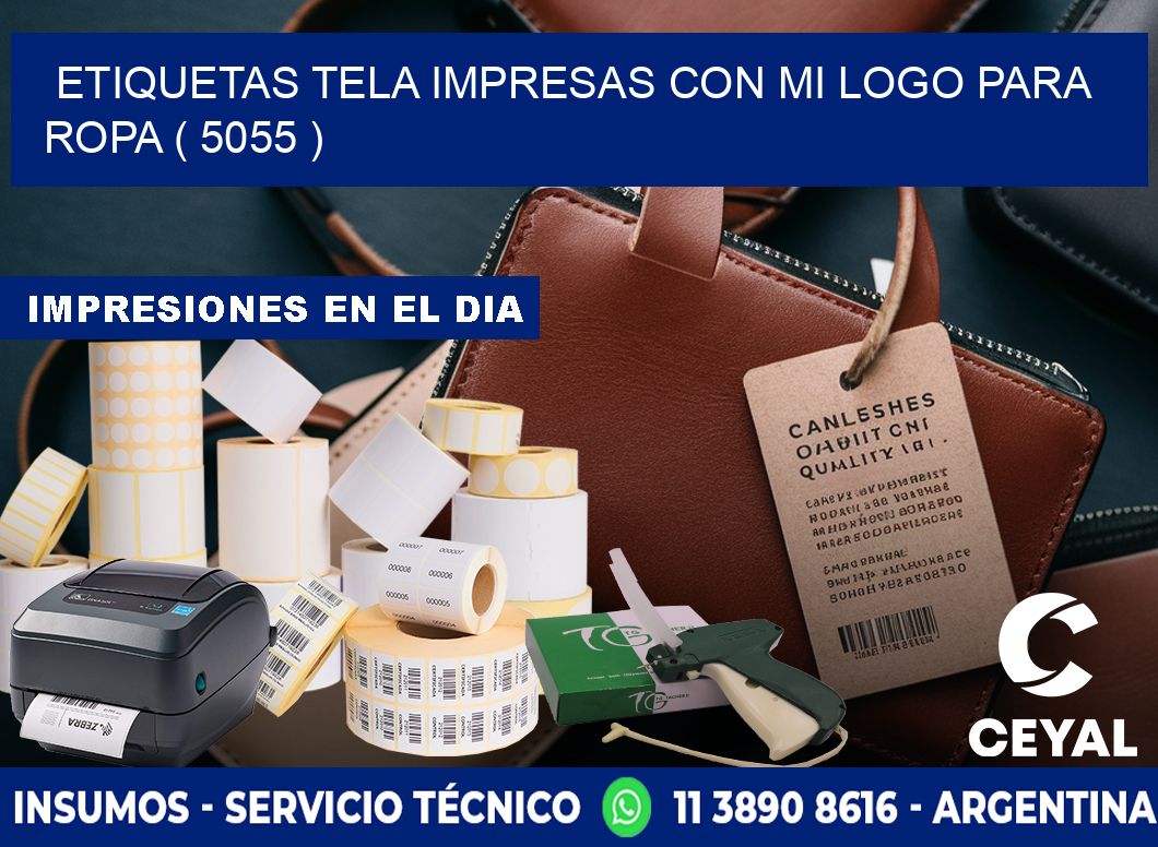 ETIQUETAS TELA IMPRESAS CON MI LOGO PARA ROPA ( 5055 )