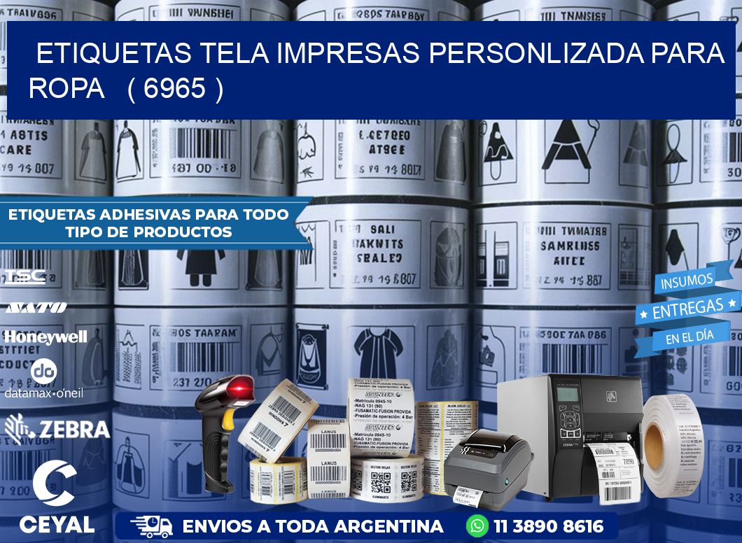 ETIQUETAS TELA IMPRESAS PERSONLIZADA PARA ROPA   ( 6965 )