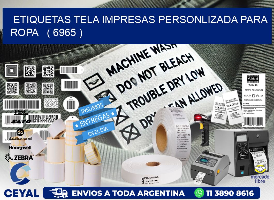 ETIQUETAS TELA IMPRESAS PERSONLIZADA PARA ROPA   ( 6965 )