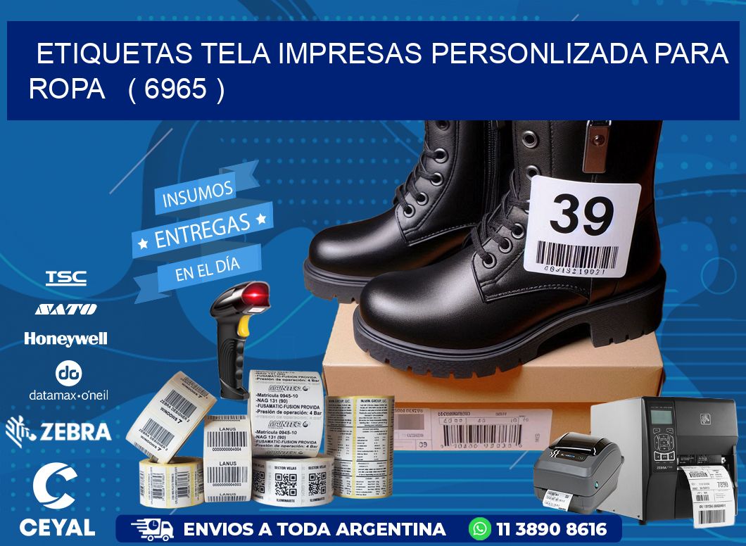 ETIQUETAS TELA IMPRESAS PERSONLIZADA PARA ROPA   ( 6965 )