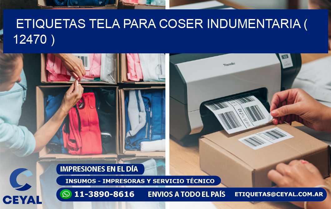 ETIQUETAS TELA PARA COSER INDUMENTARIA ( 12470 )