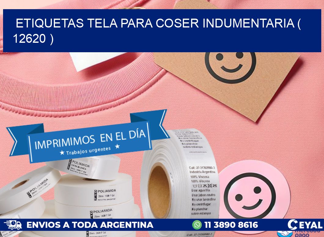 ETIQUETAS TELA PARA COSER INDUMENTARIA ( 12620 )