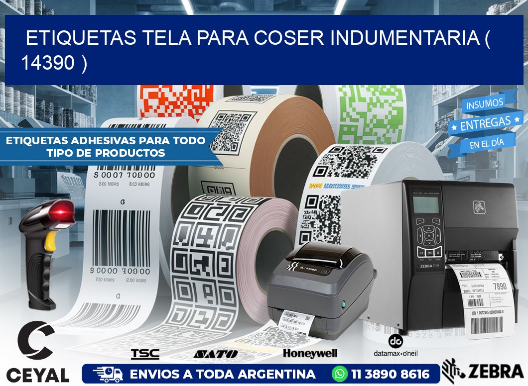 ETIQUETAS TELA PARA COSER INDUMENTARIA ( 14390 )
